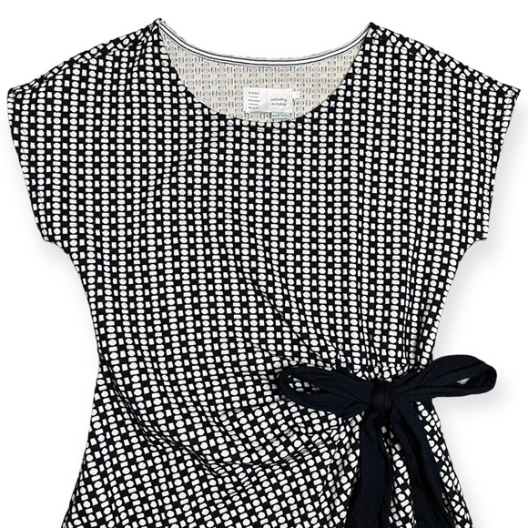 Saturday Sunday Anthropologie Isabel Bow Tie Dress Size Small S Black - Picture 4 of 12